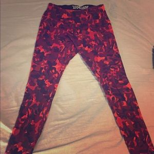 Nike red camo running tights